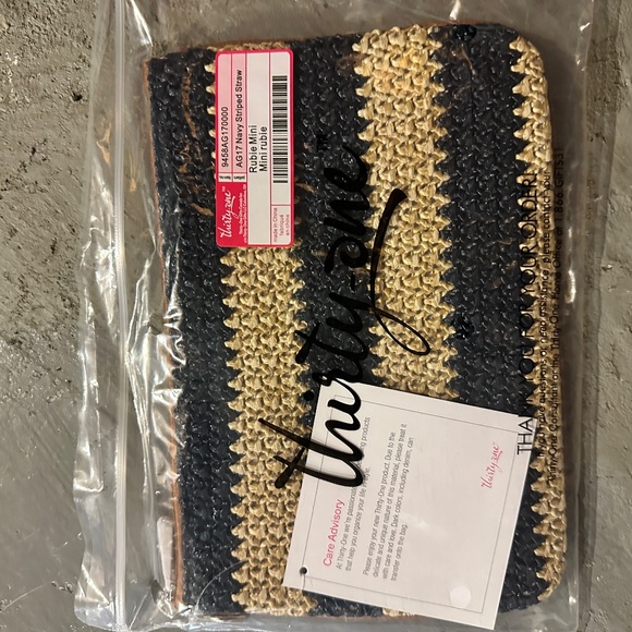 Thirty Tne Rubie Mini Striped Straw NWT - Picture 3 of 3